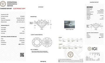Ring - 18 karaat Witgoud - 1.48ct. tw. Diamant (Natuurlijk), Nieuw
