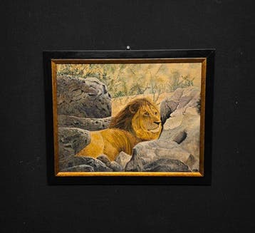 École italienne (XX) - Leone a riposo, Antiquités & Art