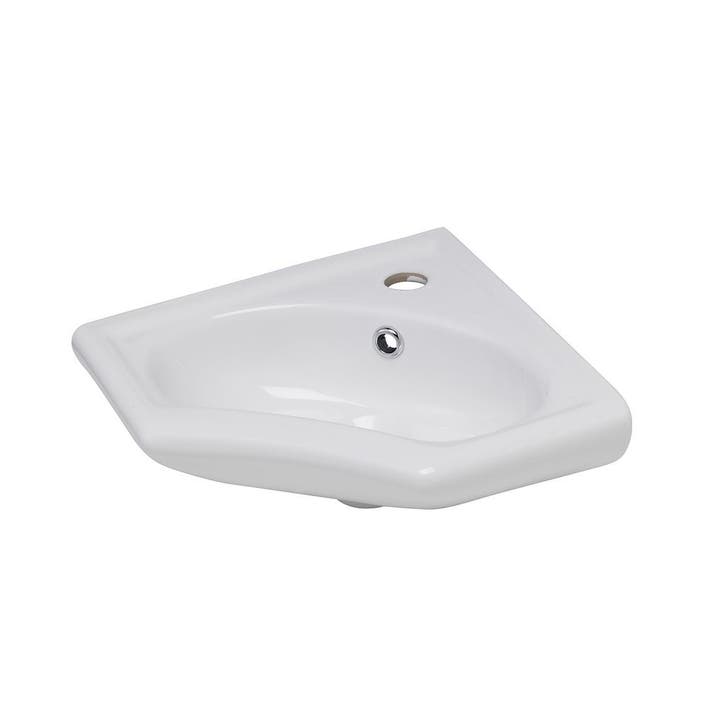 BWS Keramische Hoekfontein Wit 35x35 cm, Doe-het-zelf en Bouw, Sanitair, Overige typen, Nieuw, Ophalen of Verzenden