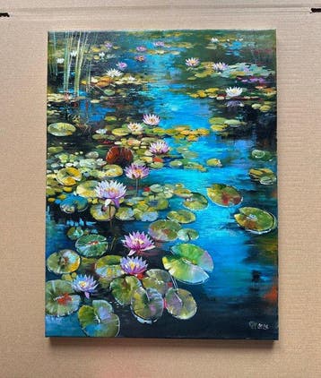 Alexander Nakonechny (1971) - Water lilies on the pond