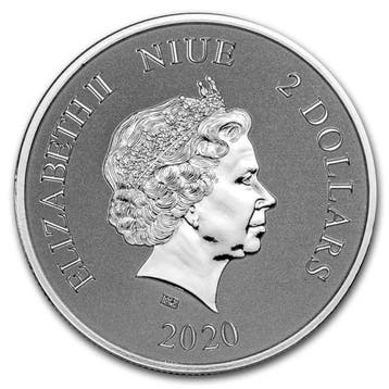 Niue. 2 Dollars 2020 1 oz $2 NZD Niue Celestial Animals The