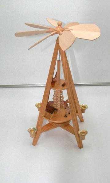 Kerstbeeldje - Hout - Originele Kerstpiramide, Diversen, Nieuw