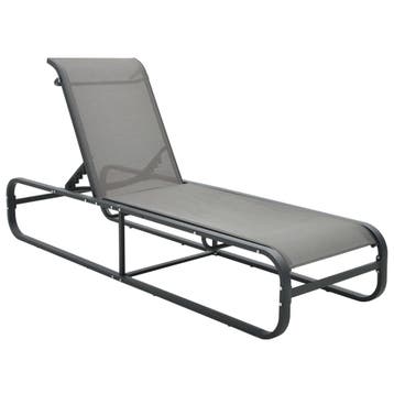 vidaXL Ligbed aluminium en textileen, Tuin en Terras, Ligbedden, Verzenden, Nieuw