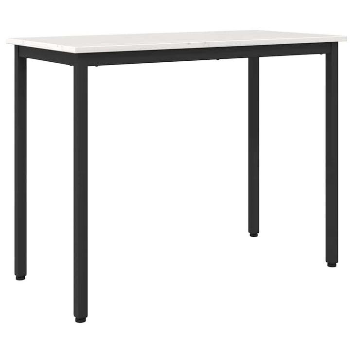 vidaXL Tafel Wit 100 x 50 x 77 cm Engineered hout en staal, Huis en Inrichting, Tafelonderdelen, Nieuw, Verzenden