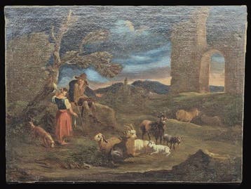 Italiaanse school (XVIII) - Pastorelli con gregge