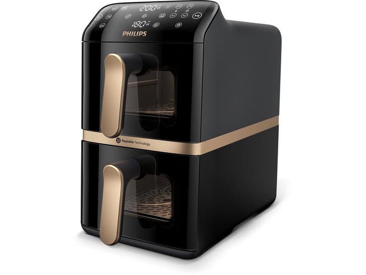 Philips 4000 series - Gestapelde Airfryer - 10 liter - 2, Elektronische apparatuur, Airfryers, Zo goed als nieuw, Verzenden