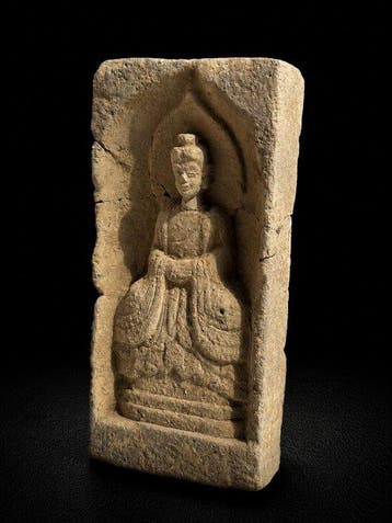 Het oude China, Noordelijke Wei Terracotta Budha Brick - 37