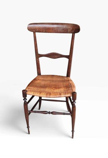 Stoel - Kersenhout, Rattan - Chiavarina/Campanino