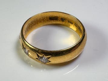 Ring - 18 karaat Geel goud - 0.26ct. tw. Diamant
