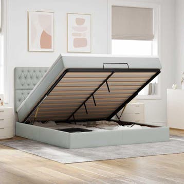 vidaXL Ottoman bed met matrassen 180x200cm fluweel, Verzenden, Nieuw