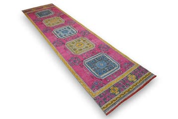 Lang vintage Usak - Loper - 355 cm - 90 cm - met certificaat