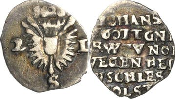 2 Schilling Luebsch 1620 Schleswig-holstein-sonderburg Jo..., Verzenden, België