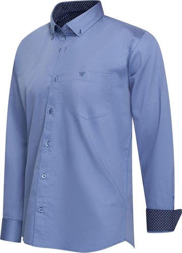 2dekans | Cappuccino Italia - M - Overhemd - Blauw, Ophalen of Verzenden, Nieuw
