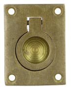 Intersteel Luikring recht 65mm x 49mm messing getrommeld, Huis en Inrichting, Kasten | Overige, Nieuw