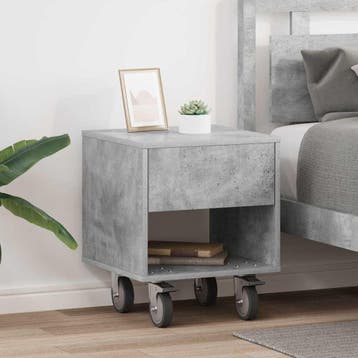 vidaXL Nachtkastje 2 st Beton Grijs 40,5 x 40 x 48 cm, Maison & Meubles, Verzenden
