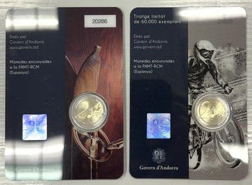 Andorre. 2 Euro 2024 Ski + VTT (2 coincards) (Sans prix