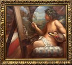 École Européenne (XX) - Le Génie de la Peinture (Version, Antiquités & Art