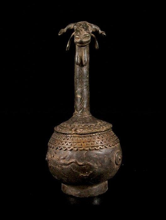 Ram bronzen vat - Dogon - Mali, Antiek en Kunst, Kunst | Niet-Westerse kunst