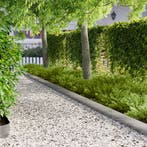 vidaXL Gazonrand 50 pcs 100 x 20 cm Staal Zilverkleurig, Verzenden