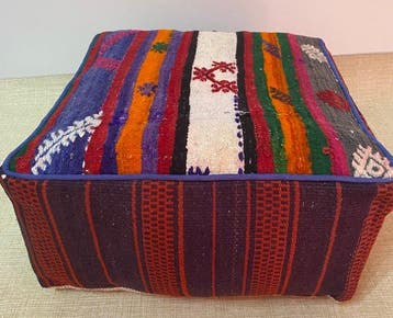 Kelim Poef - Kelim - 48 cm - 48 cm