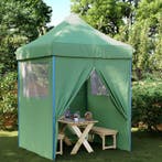 vidaXL Partytent inklapbaar pop-up met 4 zijwanden groen, Verzenden