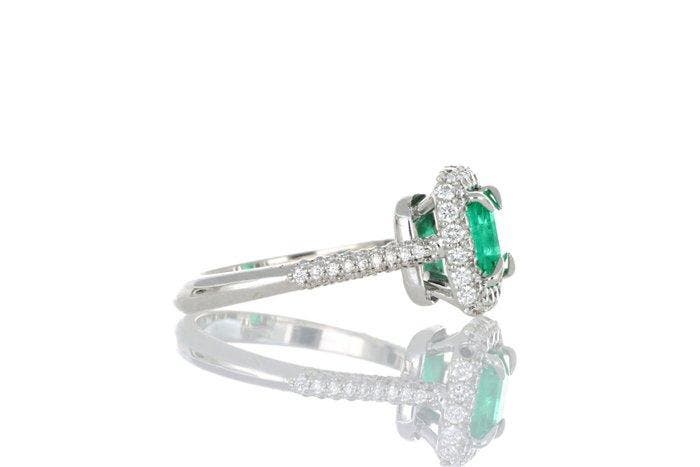 Zonder minimumprijs - Ring - 18 karaat Witgoud - 1.04ct. tw., Handtassen en Accessoires, Ringen