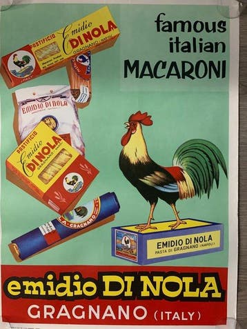 Pasta Gragnano Napoli Italia - Originale Manifesto Italian