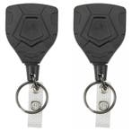 Fako Bijoux - 2x Robuuste Uittrekbare Sleutelhanger Met, Verzenden, Nieuw