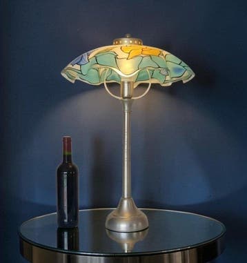 Lamp - Exclusief model - Tiffany-inspiratie - Glas, Staal, Antiquités & Art