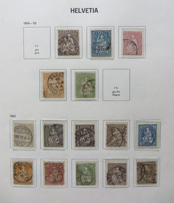Zwitserland 1854/1984 - Partij in 3 Davo albums, Gestempeld