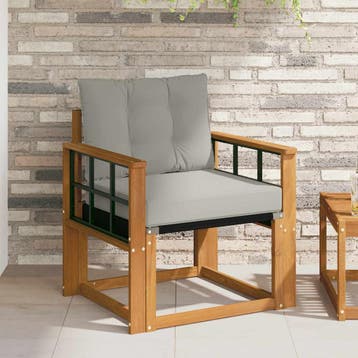 vidaXL Buitensofa Massief Acacia Hout Natuurlijk en Licht, Verzenden, Nieuw