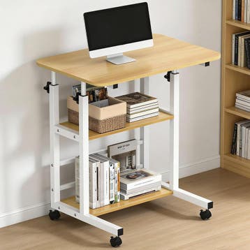 Laptoptafel - Bijzettafel - Verstelbaar - 40x60x63-90 - Brui, Verzenden, Nieuw