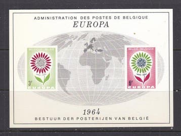 Belgique 1964 - Europe + Internationale socialiste - LX, Postzegels en Munten, Postzegels | Europa | België, Gestempeld