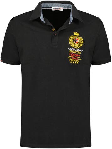Geographical Norway Heren Expedition Polo Kauri Zwart, Verzenden