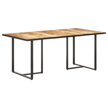 vidaXL Eettafel 180 cm ruw mangohout, Verzenden, Nieuw