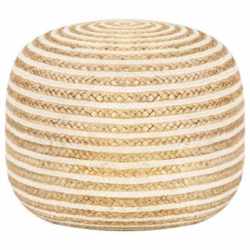 vidaXL Poef handgemaakt 45x30 cm jute, Verzenden