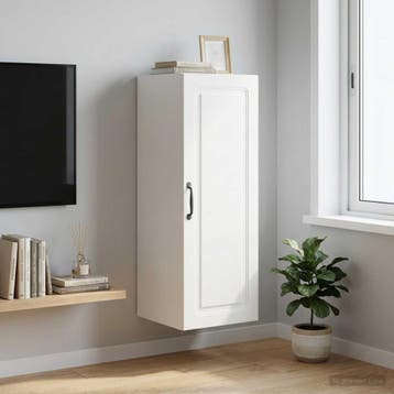 vidaXL Wandkast 33 x 34,5 x 90 cm Bewerkt hout Wit, Verzenden
