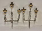 Paar smeedijzeren kandelaars - 44 cm (2) - IJzer - 1850-1900