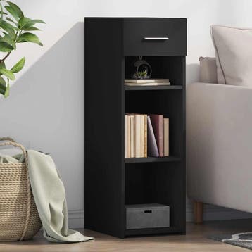 vidaXL Dressoir 30x42,5x93 cm bewerkt hout zwart, Huis en Inrichting, Kasten | Dressoirs, Verzenden, Nieuw