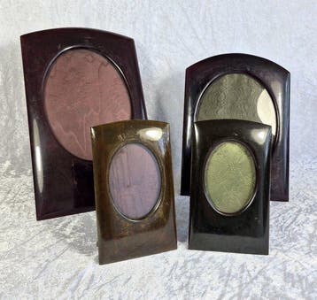 4 Original Jugendstil Aufstell - Fotolijst (4) - Hout, Glas