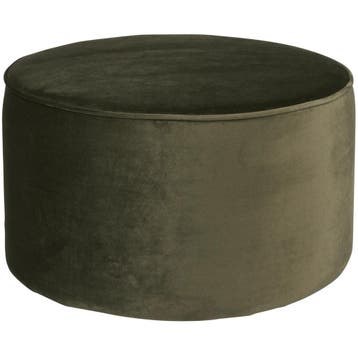 WOOOD Sara Poef Laag Velvet Warm Groen — nieuw, Verzenden, Nieuw
