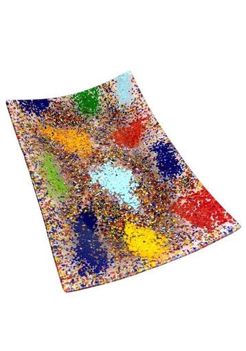 Schotel - Muranoglas - Amethistbord 33,5×21 cm