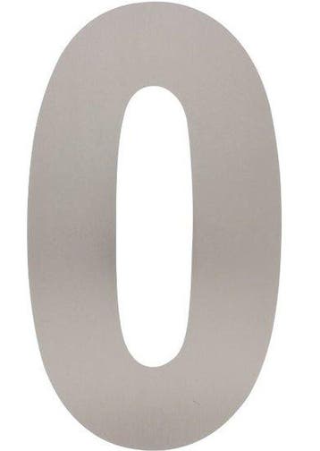 Intersteel Huiscijfer 0 500 mm rvs geborsteld, Ophalen of Verzenden, Nieuw