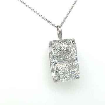 Collier - 14 carats Or blanc - 10.07ct. tw. Diamant (Cultivé, Nieuw