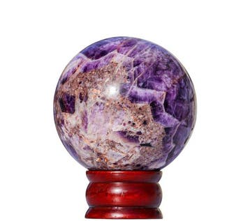 KAMR GEM | Hoogwaardige 1,44 kg Chevron Amethist Bol (100