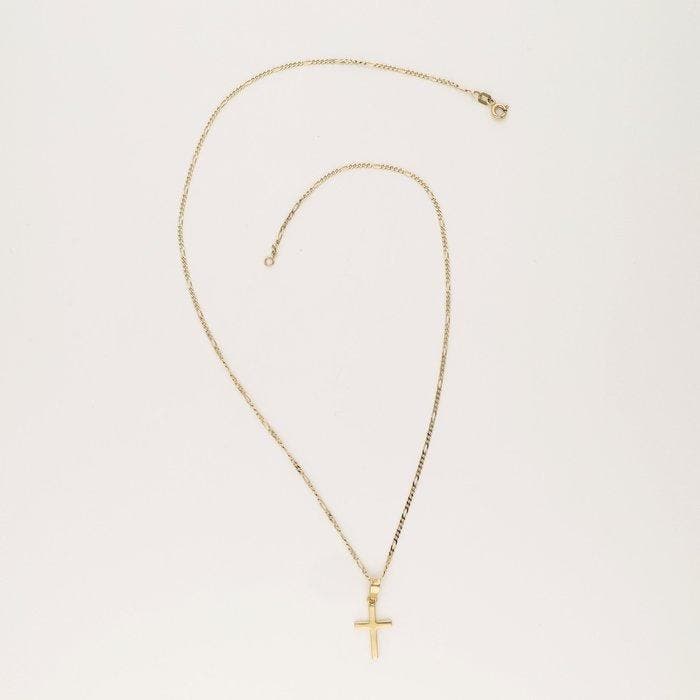 Collier avec pendentif - 14 carats Or jaune, Handtassen en Accessoires, Antieke sieraden