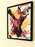Liesens - Stormy Roses (Handpainted on canvas met lijst)