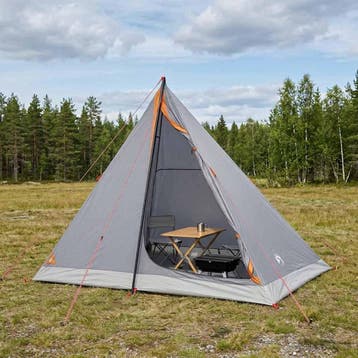 vidaXL Backpacking Tent 2-persoons Grijs en Oranje, Verzenden, Nieuw