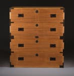 Ladekast met vlakke handgrepen - Kiri (Paulownia) hout,