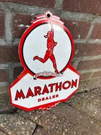 Vintage Marathon Dealer reclamebord – emaille stijl –